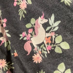 Charcoal grey, pink, white, and green UNICORN dress.